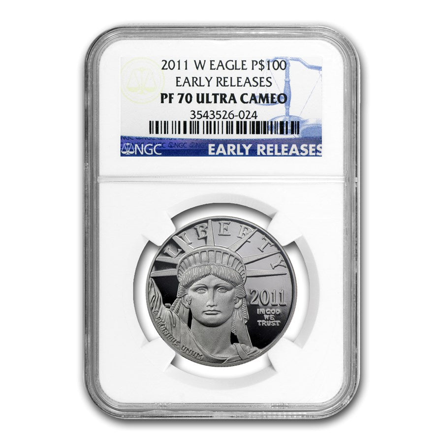 2011-W 1 oz American Platinum Eagle PF70 Ultra Cameo NGC Early 