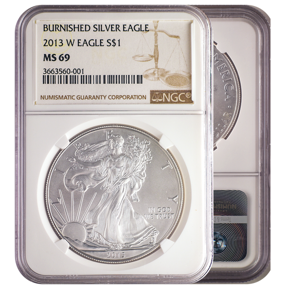 2013-W Burnished Silver Eagle 