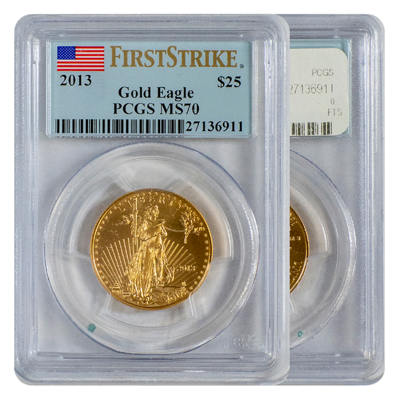 PCGS 2013 Gold Eagle $25 MS70 First Strike