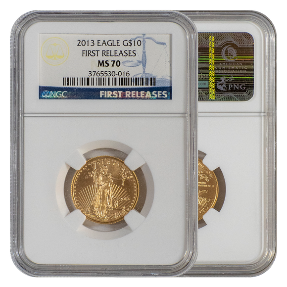 NGC 2013 Gold Eagle $10 MS70 First Release