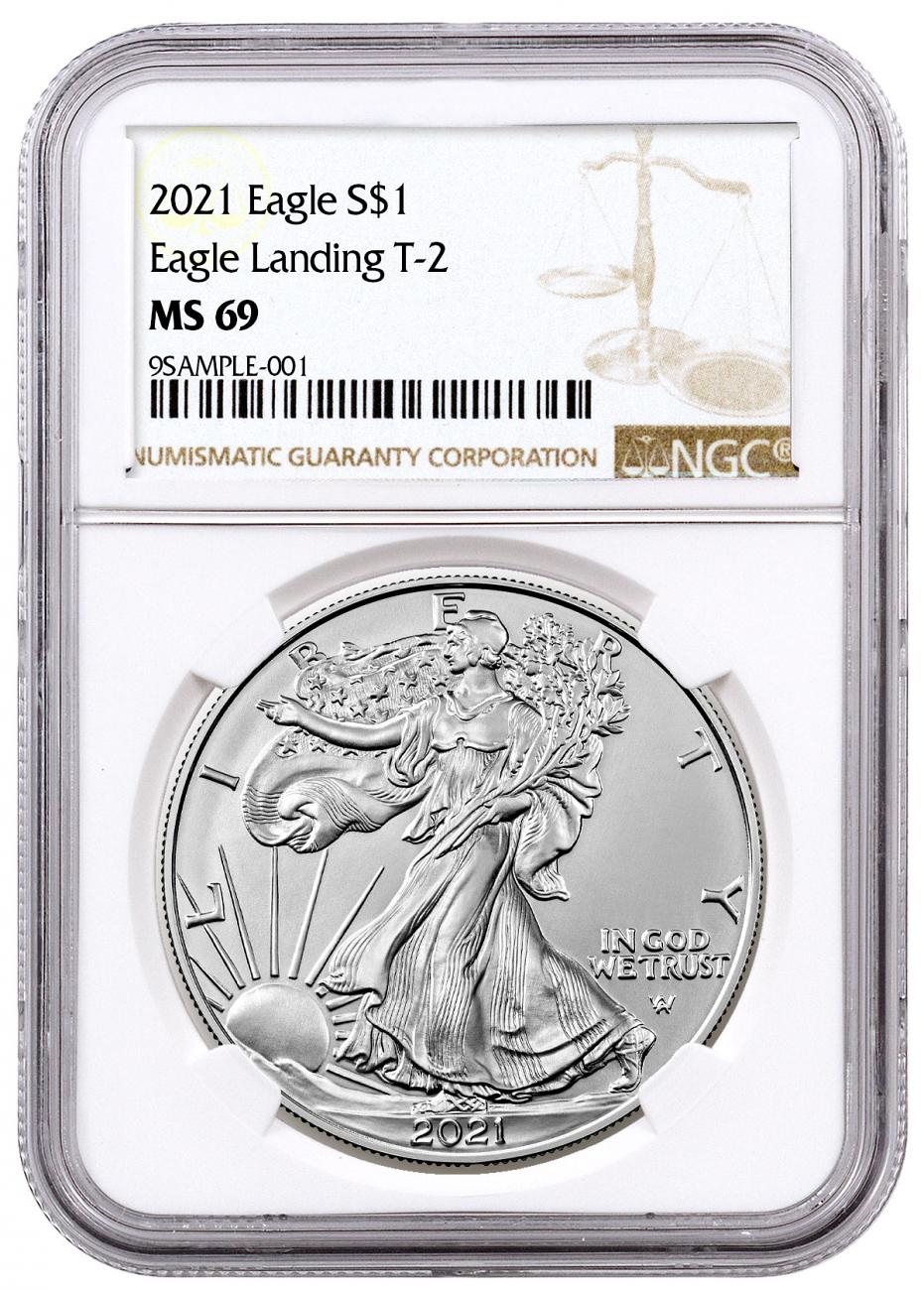 2021 Type 2 Silver Eagle NGC MS69 & MS70 – CCI