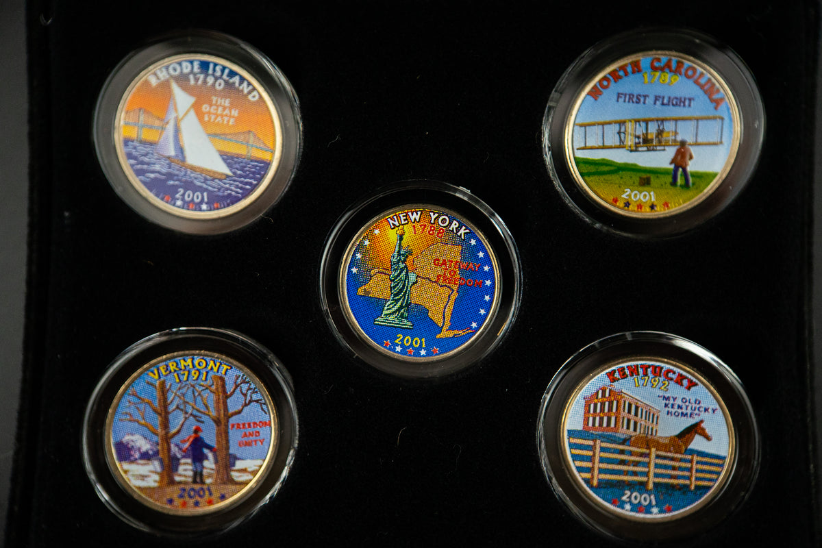 2001 Painted State Quarter Set (5 Coins) CCI