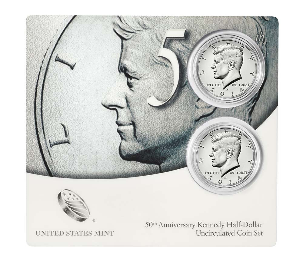 2014 50TH Anniversary Kennedy Half-Dollar Uncirculated Coin Set – CCI