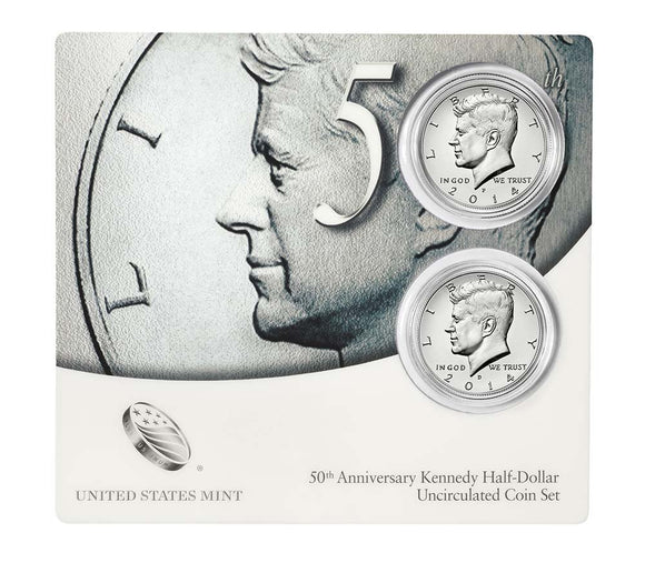 2014 50TH Anniversary Kennedy Half-Dollar Uncirculated Coin Set