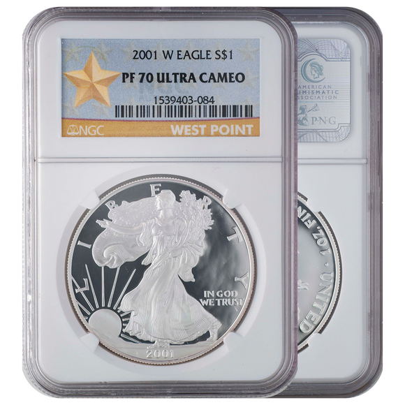 2001-W Silver Eagle PF70 Ultra Cameo 