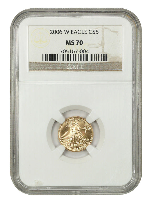 NGC 2006-W Gold Eagle $5 MS70