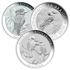1 oz Australian Silver Kookaburra Coin (Random Year)