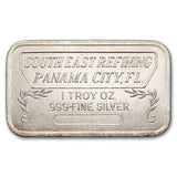 Vintage Silver 1 Oz Silver Bars - Random Design - Off Quality/Toned/Milk Spots