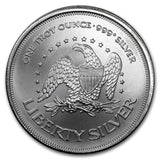 1 oz Silver A-Mark Liberty Bell Round - Off Quality/Milk Spots