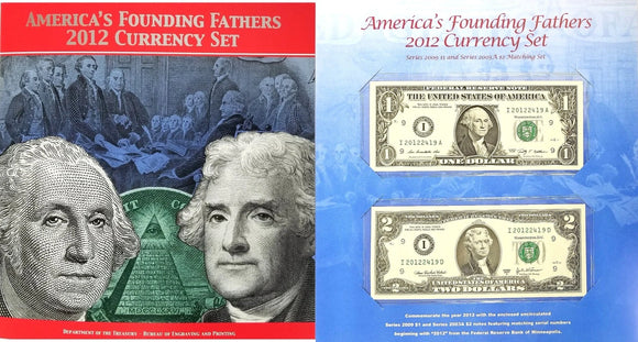 BEP 2012 America's Founding Father Currency Set