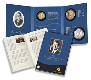 US Mint 2016 Ronald Reagan Coin & Chronicles Set
