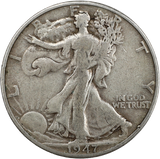 1947-D Walking Liberty Half Dollar - VG
