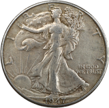 1947-D Walking Liberty Half Dollar - VF