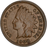 1908 Indian Head Cent - AU
