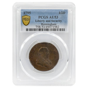 1795 Penny Liberty & Security AU53 PCGS