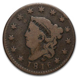 1816 Coronet Large Cent - VG