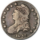 1824 Capped Bust Half Dollar - VF