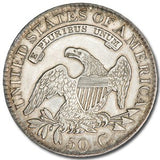 1826 Capped Bust Half Dollar - AU Details (Cleaned)