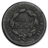 1828 Half Cent - 12 Stars - Good