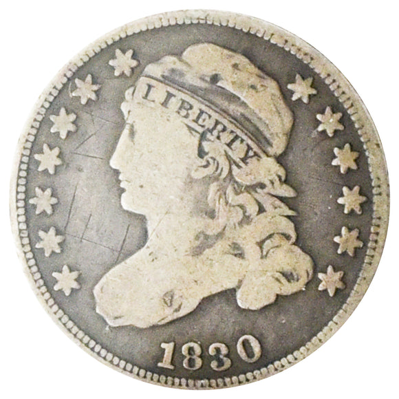 1830 Capped Dime (F)