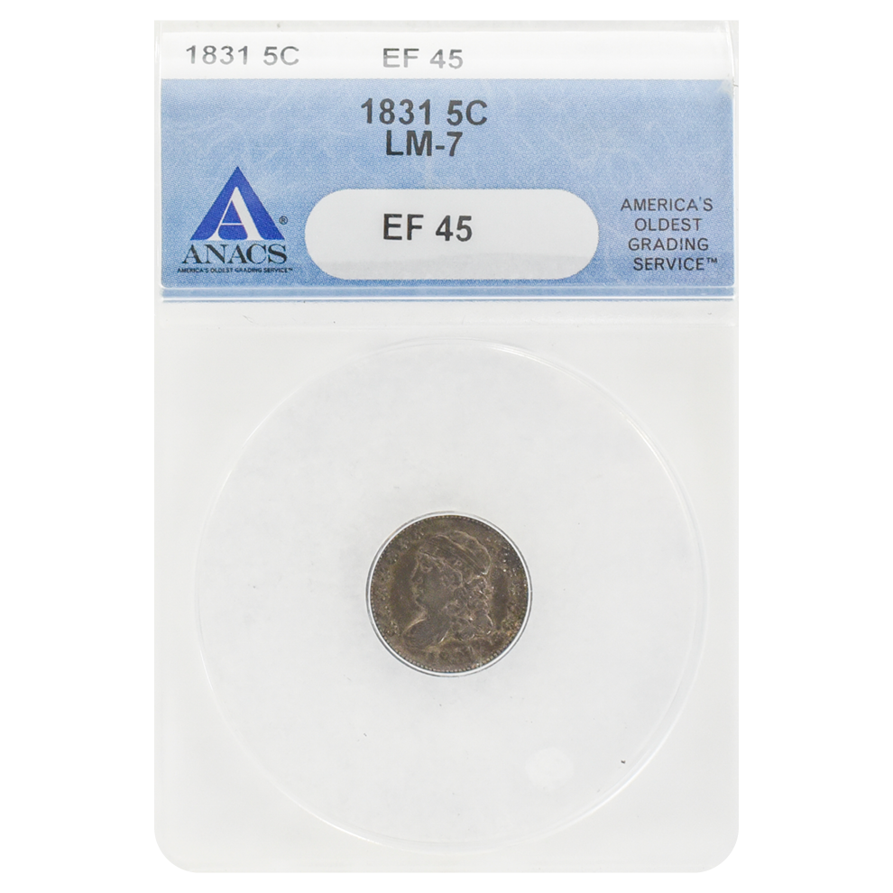 1831 Capped Bust Half Dime EF45 LM-7 ANACS – CCI