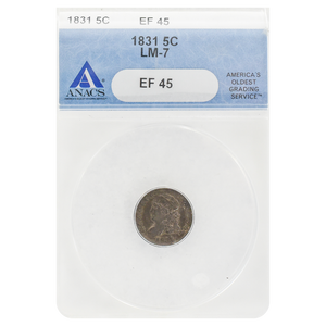 1831 Capped Bust Half Dime EF45 LM-7 ANACS