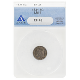 1831 Capped Bust Half Dime EF45 LM-7 ANACS