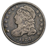 1834 Capped Bust Dime Large 4 - VF Details (PVC Damage)