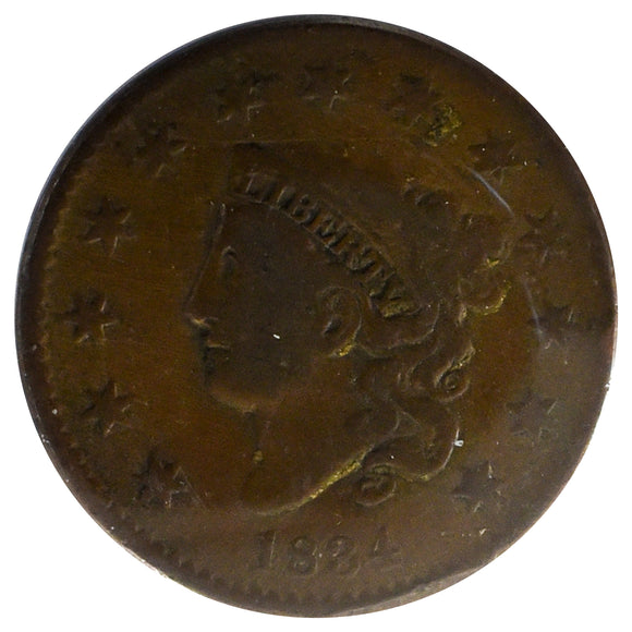 1834 Coronet Head Large Cent (G-VG)