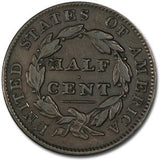 1835 Half Cent - XF Details