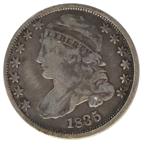 1835 Capped Bust Dime Details (Fine)