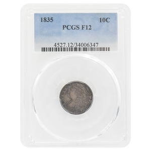 1835 Capped Bust Half Dollar F12