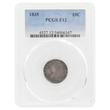 1835 Capped Bust Half Dollar F12