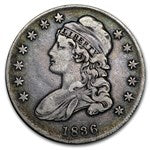 1837 Capped Bust Half Dollar VF Cleaned