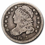 1837 Capped Bust Dime - Fine Details (Bent, Env. Damage)