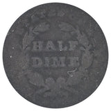 1837 Liberty Seated Half Dime "Large Date, No Stars" (AG)