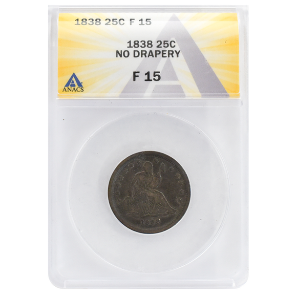 1838 Liberty Seated Quarter F15 