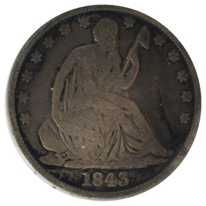 1843 Liberty Seated Half Dollar Details (AG)