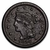 1846 Large Cent, Small Date - VF/XF Details