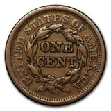 1851 Braided Hair Large Cent - VF