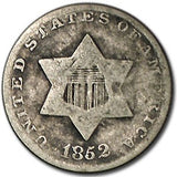 1852 3 Cent Silver Piece - G