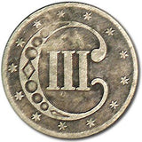 1852 3 Cent Silver Piece - G