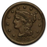 1853 Large Cent - VF