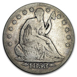 1853 Seated Liberty Half Dollar w/ Arrows and Rays - VG Details (Dark)