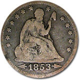 1853 Liberty Seated Quarter With Arrows (G)