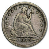 1853 Seated Liberty Quarter w/ Arrows and Rays - VF