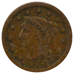 1853 Braided Large Cent (F)