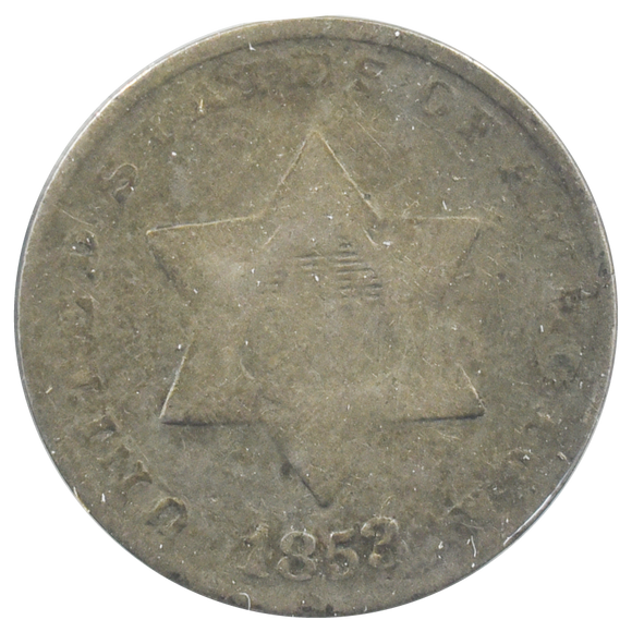 1853 Three Cent Silver Piece (AG)