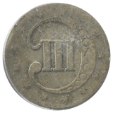 1853 Three Cent Silver Piece (AG)