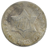 1853 Three Cent Silver Piece (G)